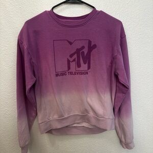 Ombre purple/lavender MTV sweatshirt, size M